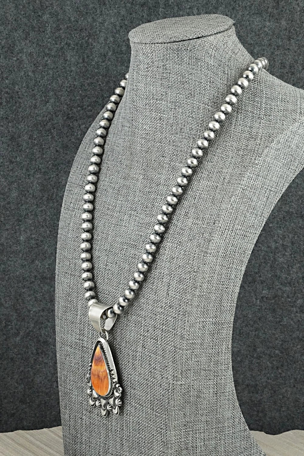 Spiny Oyster & Sterling Silver Necklace - Derrick Gordon