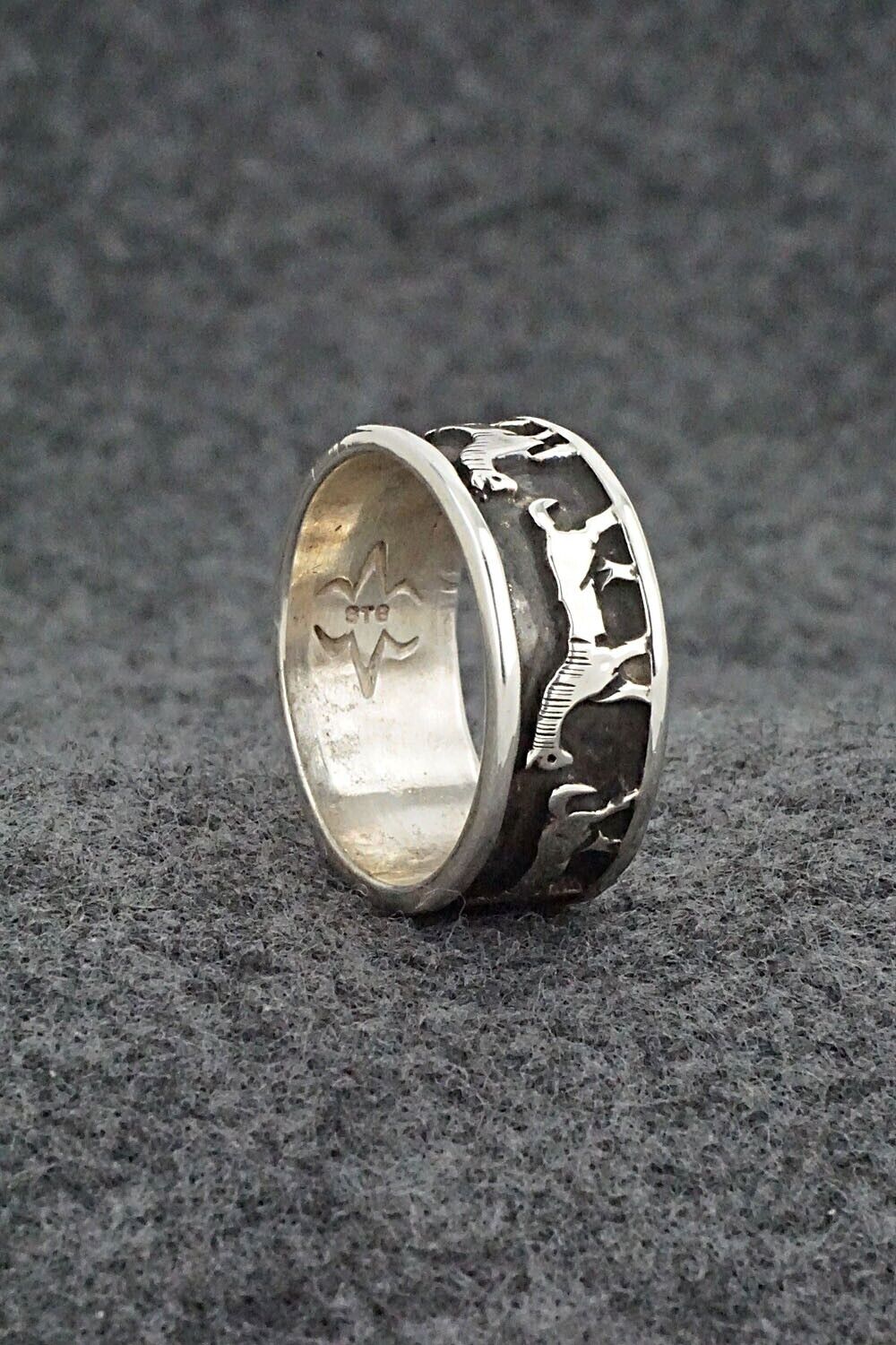 Sterling Silver Spinner Ring - Navajo - Size 10