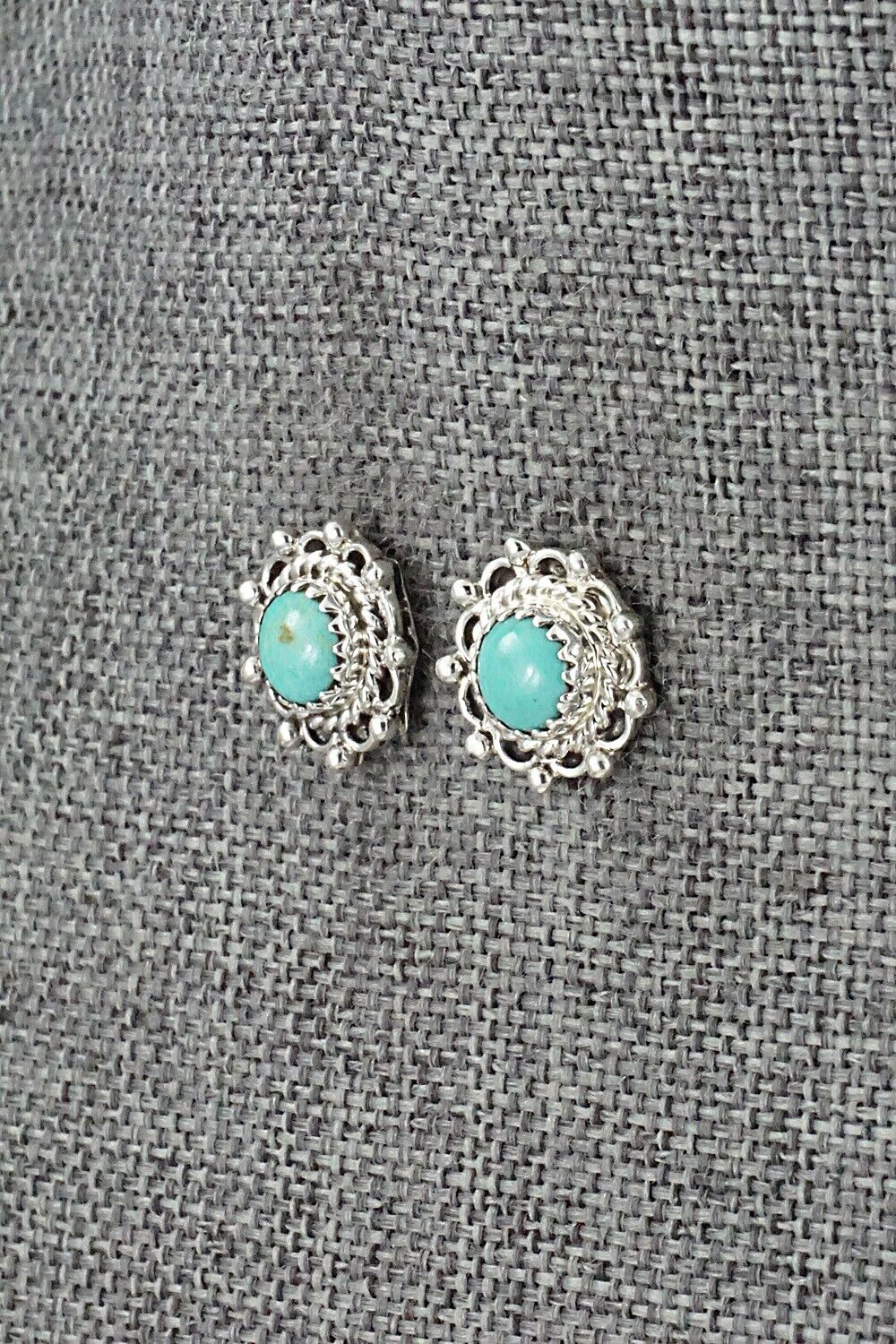 Turquoise & Sterling Silver Earrings - Harris Largo