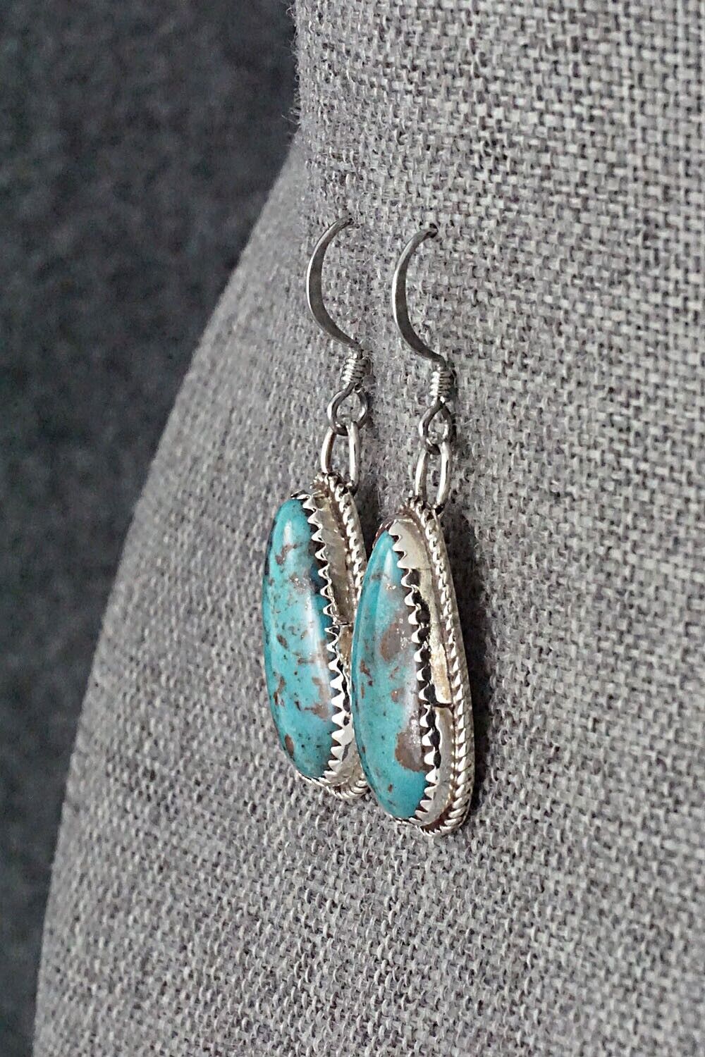 Turquoise & Sterling Silver Earrings - Ernest Hawthorne