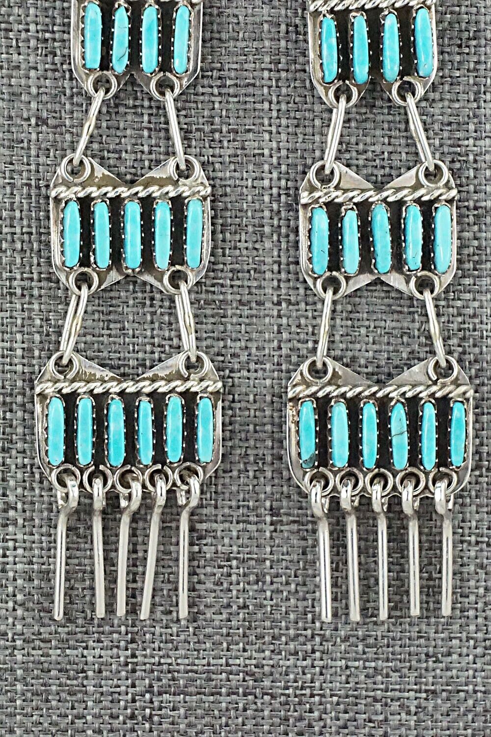 Turquoise & Sterling Silver Earrings - Charlie John