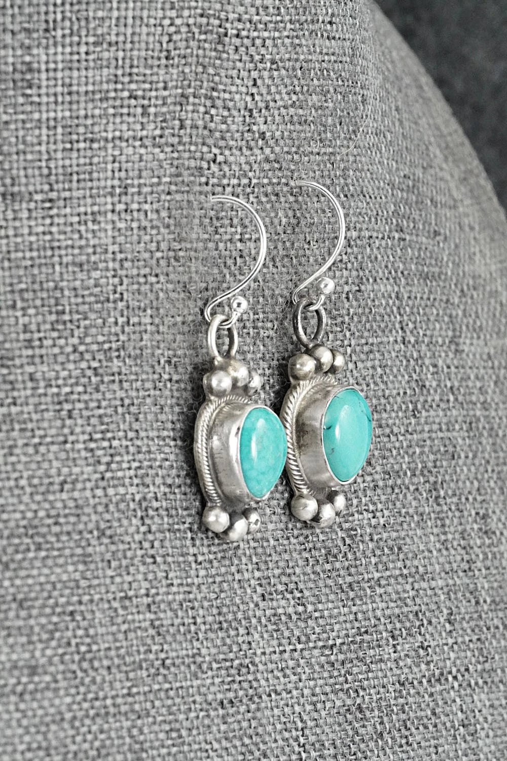 Turquoise & Sterling Silver Necklace and Earrings Set - Paul Livingston