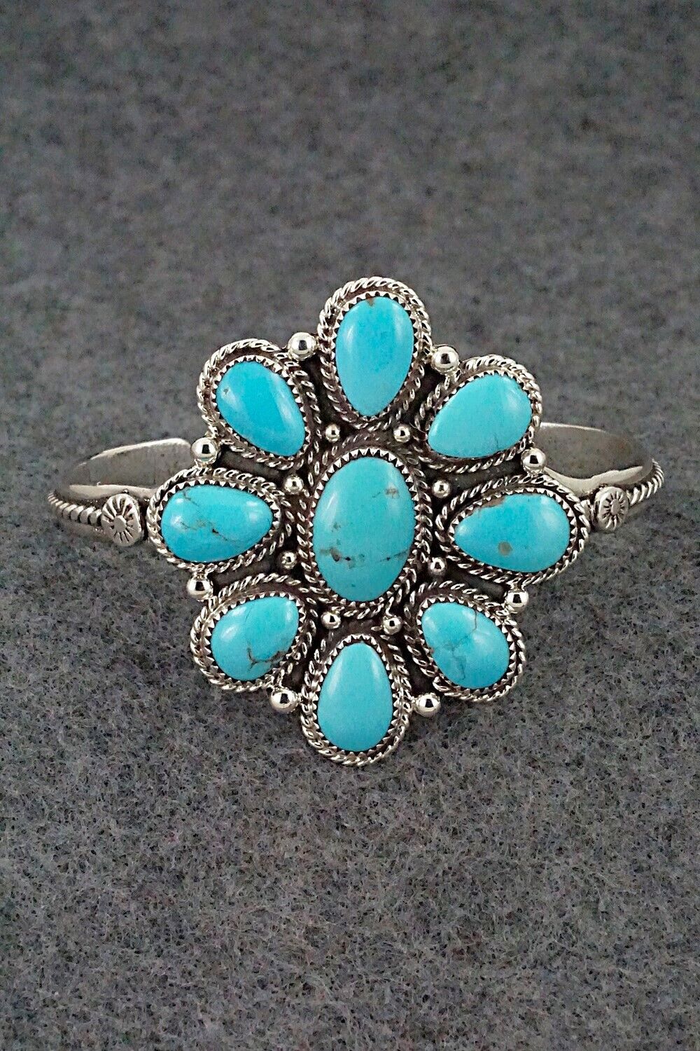Turquoise & Sterling Silver Bracelet - Ernest Hawthorne