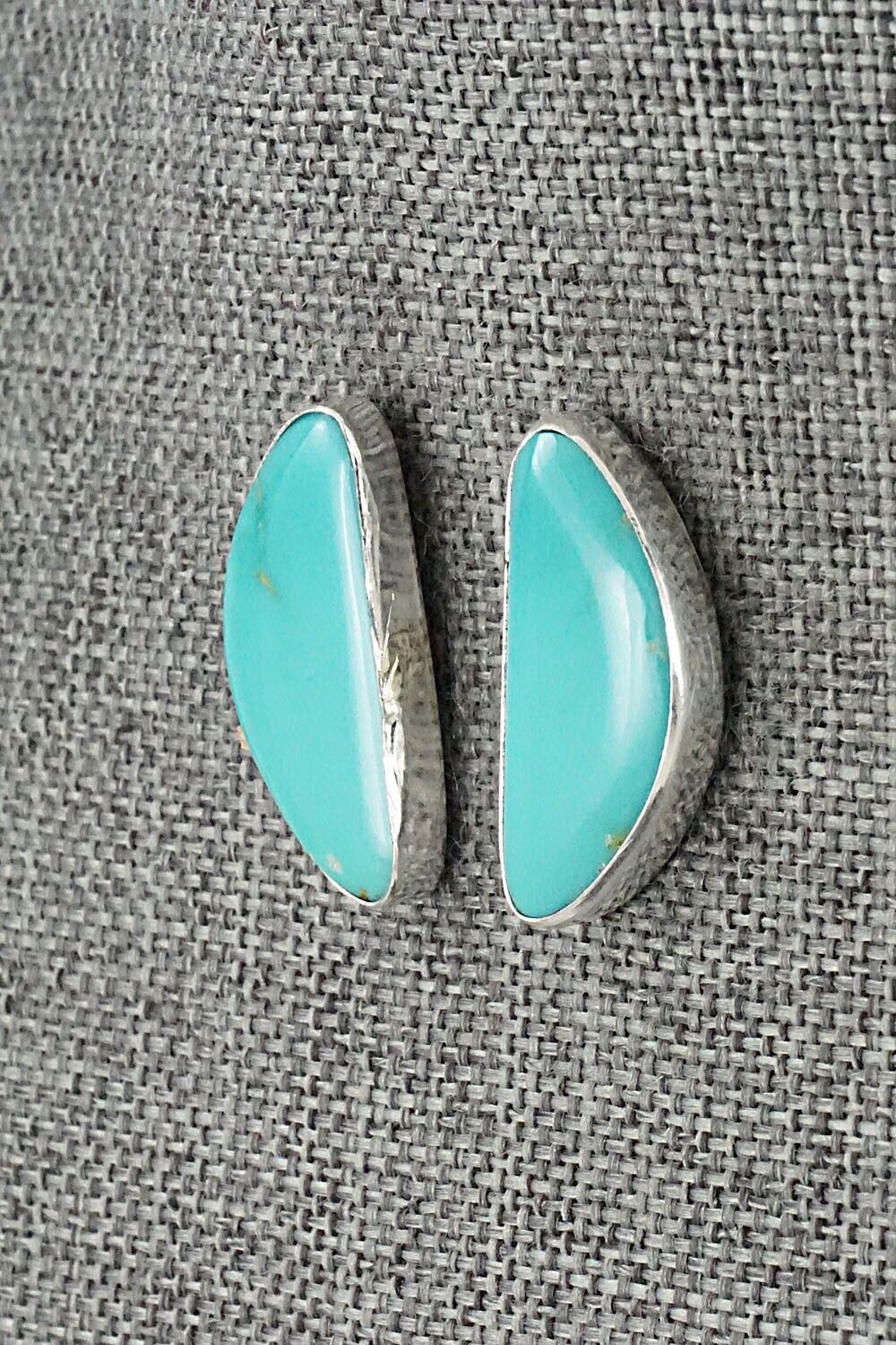 Turquoise & Sterling Silver Earrings - Marco Begaye