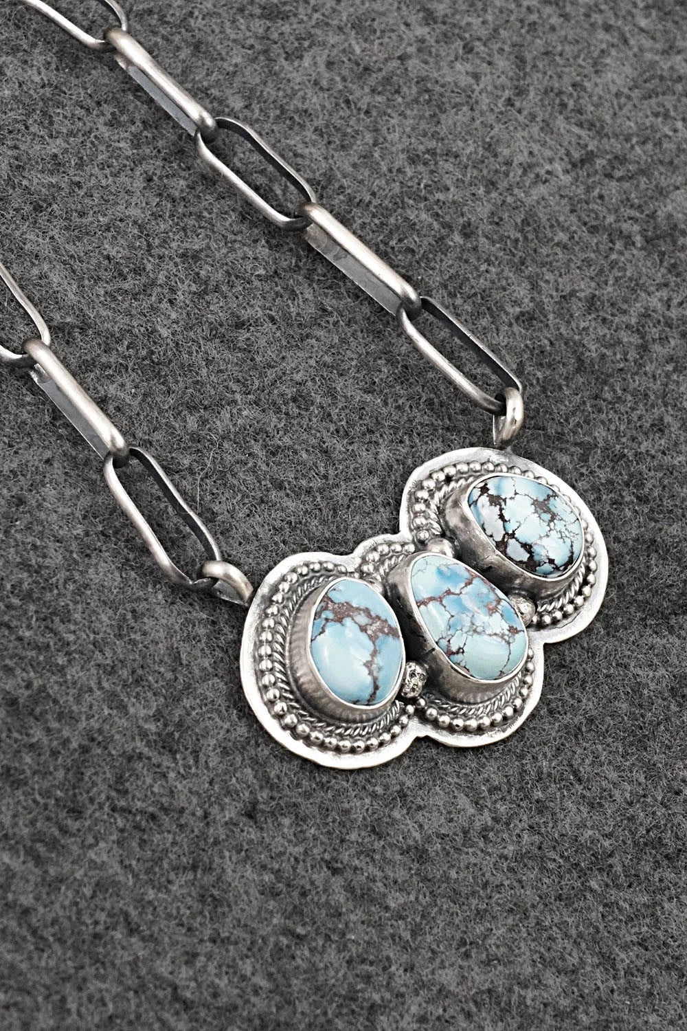 Turquoise & Sterling Silver Necklace - Darrin Livingston