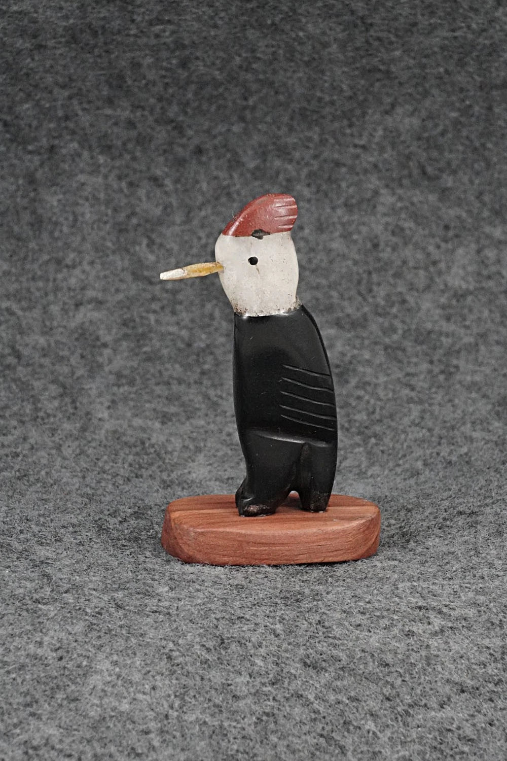 Woodpecker Zuni Fetish Carving - Justin Red Elk