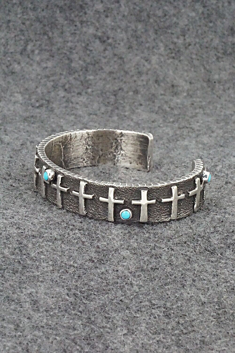 Turquoise & Sterling Silver Bracelet - Ernest Rangel