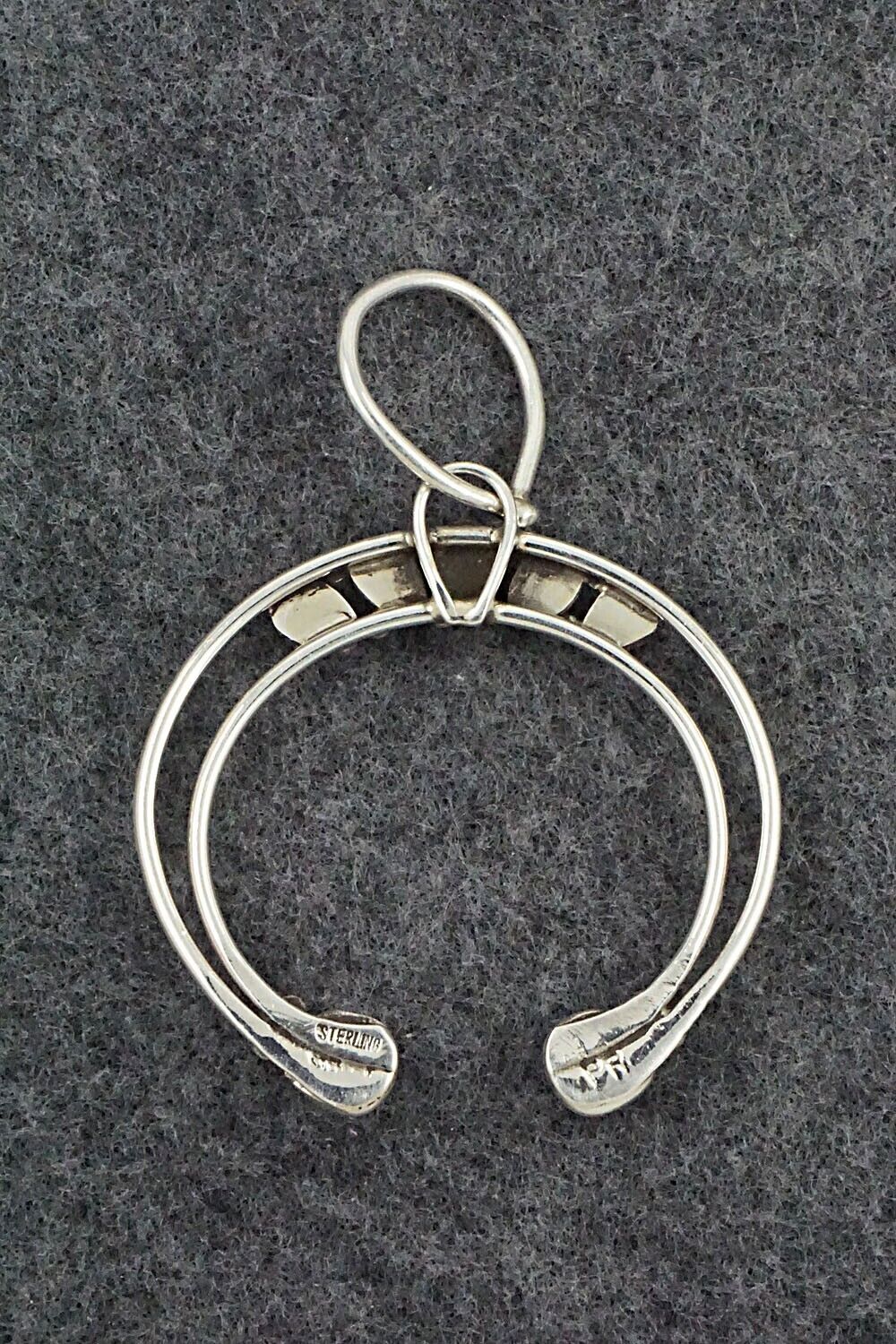 Turquoise & Sterling Silver Naja Pendant - Priscilla Reeder