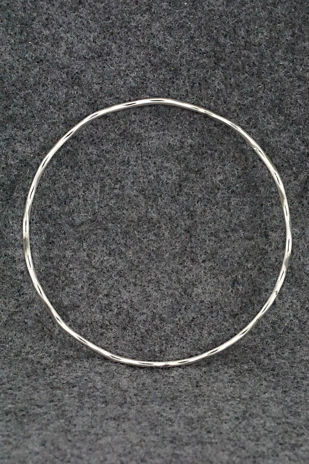 Sterling Silver Bangle Bracelet - Elaine Tahe