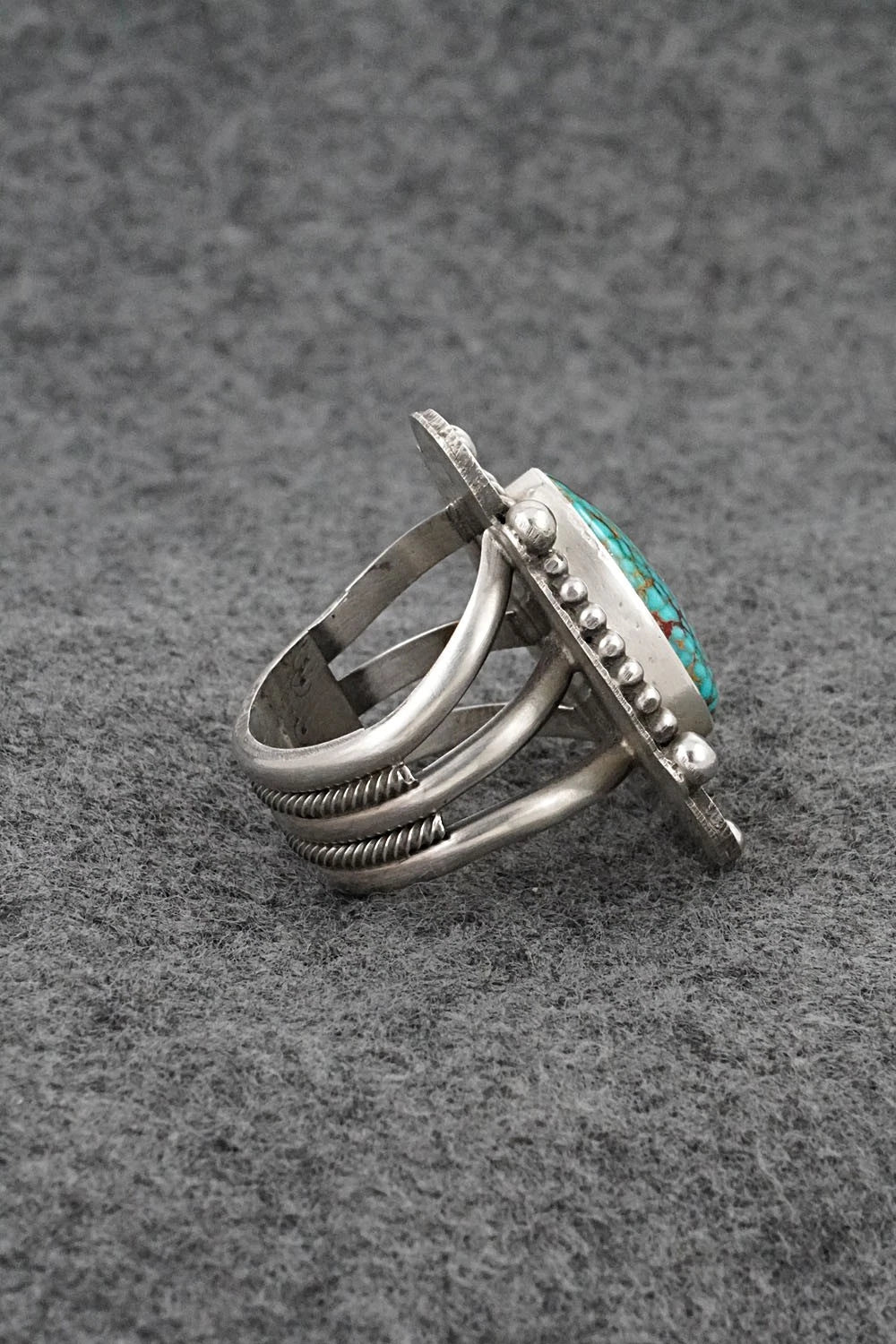 Turquoise & Sterling Silver Ring - Michael Calladitto - Size 9