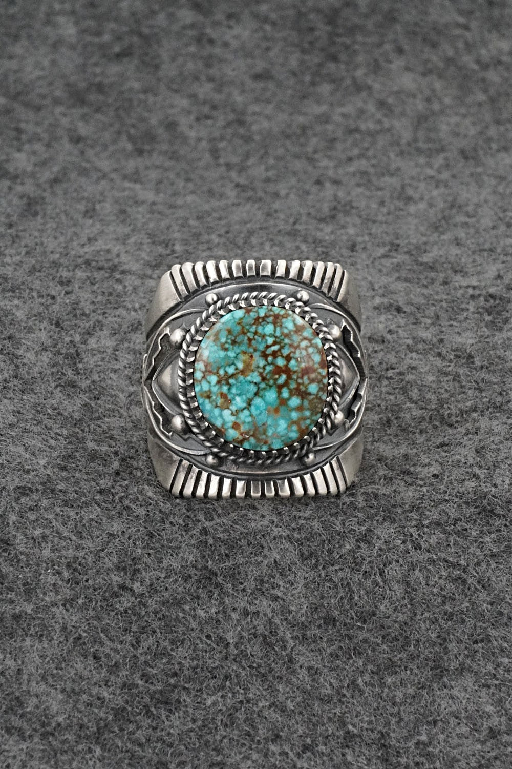 Turquoise & Sterling Silver Ring - Derrick Gordon - Size 13