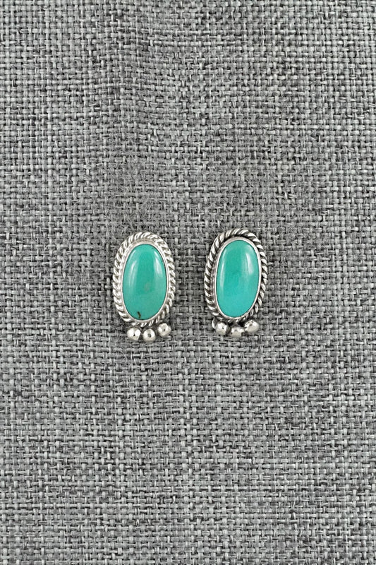 Turquoise & Sterling Silver Earrings - Rosemary Saunders