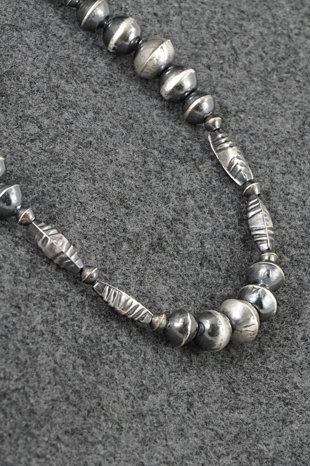 Sterling Silver Navajo Pearl Necklace 18" - Vintage