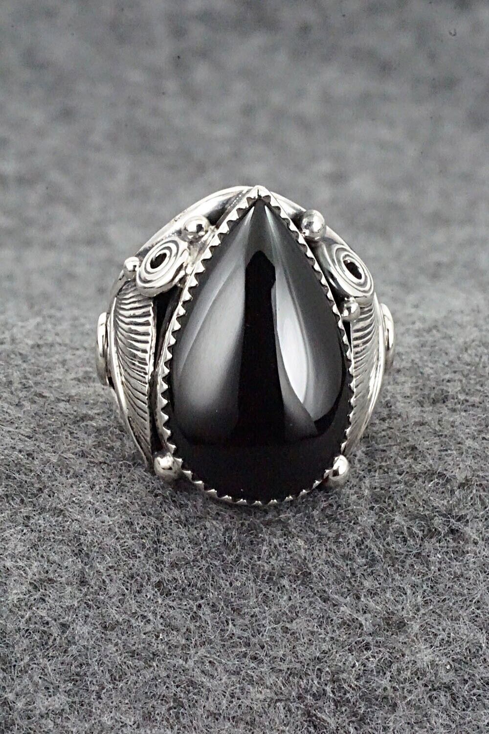 Onyx & Sterling Silver Ring - Darrell Morgan - Size 8