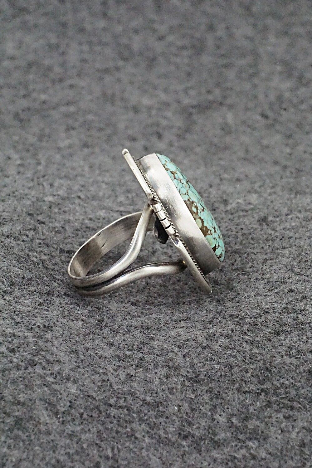 Turquoise & Sterling Silver Ring - Jameson Garcia - Size 7.5 Adj.