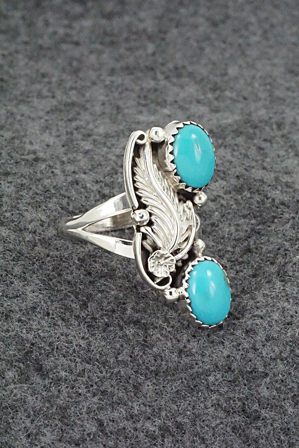 Turquoise & Sterling Silver Ring - Robert Martinez - Size 7