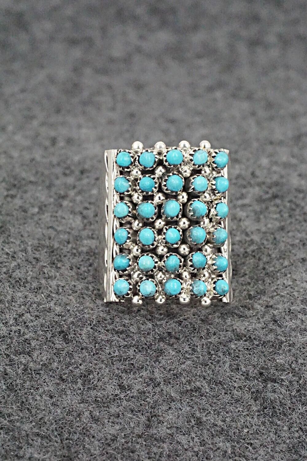 Turquoise & Sterling Silver Ring - Stephen Haloo - Size 7