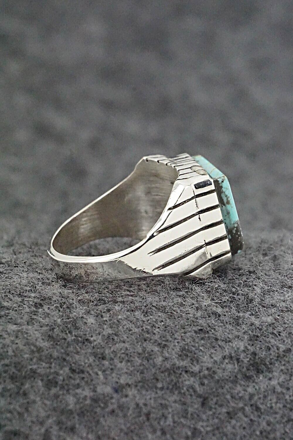 Turquoise & Sterling Silver Ring - Trevor Jack - Size 8.5