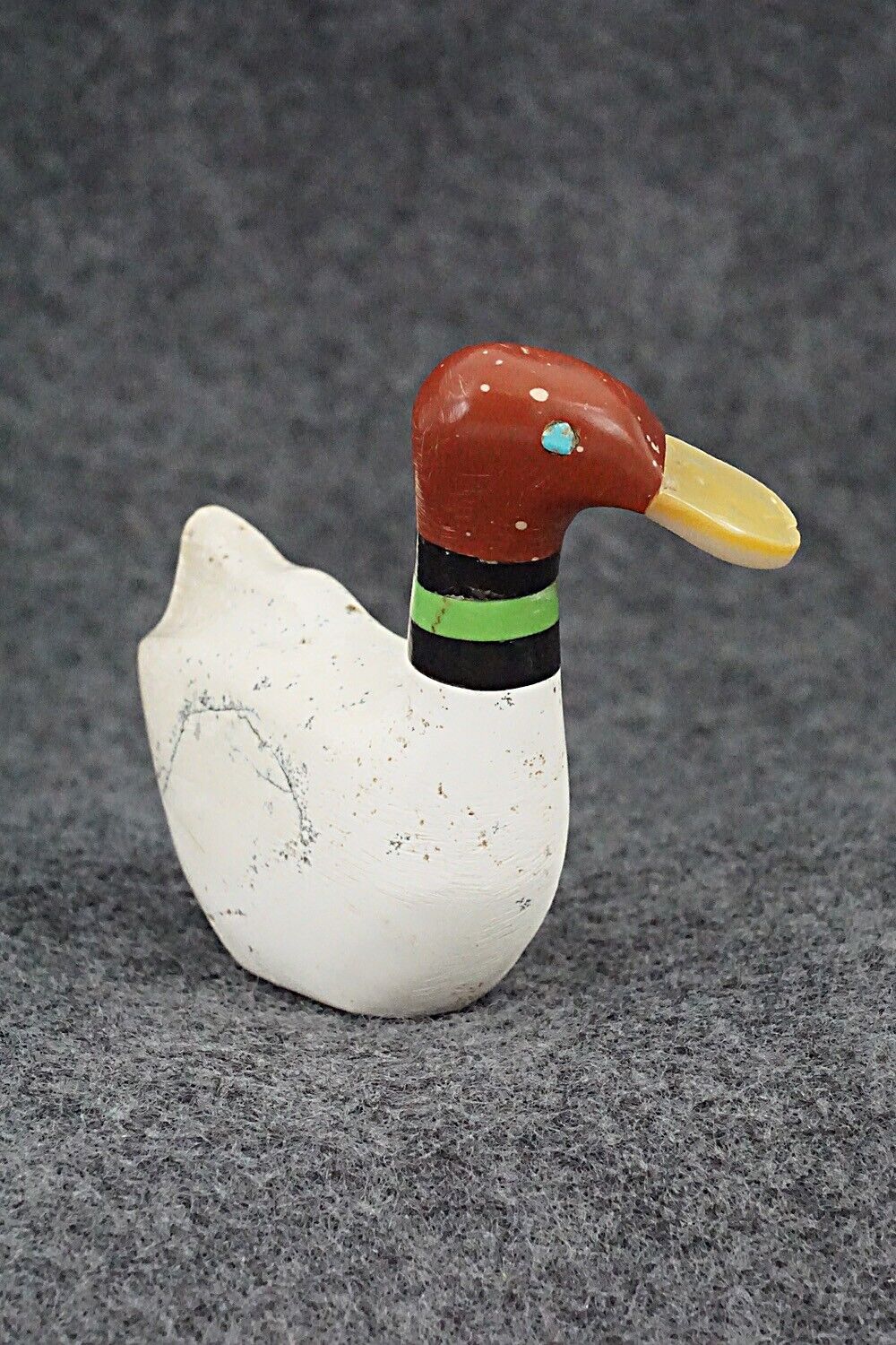 Duck Zuni Fetish Carving - Justin Natewa