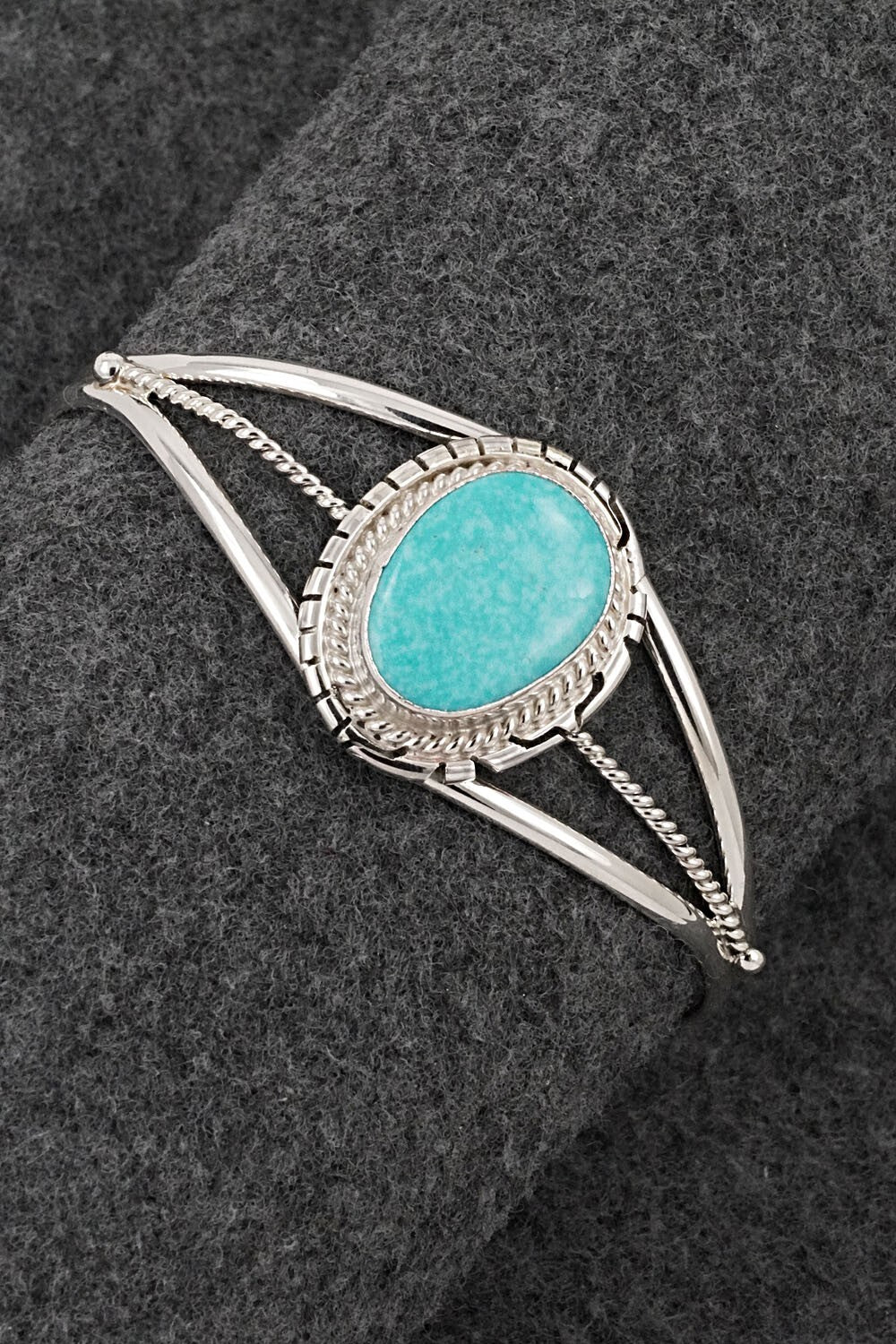Turquoise & Sterling Silver Bracelet - Peggy Skeets