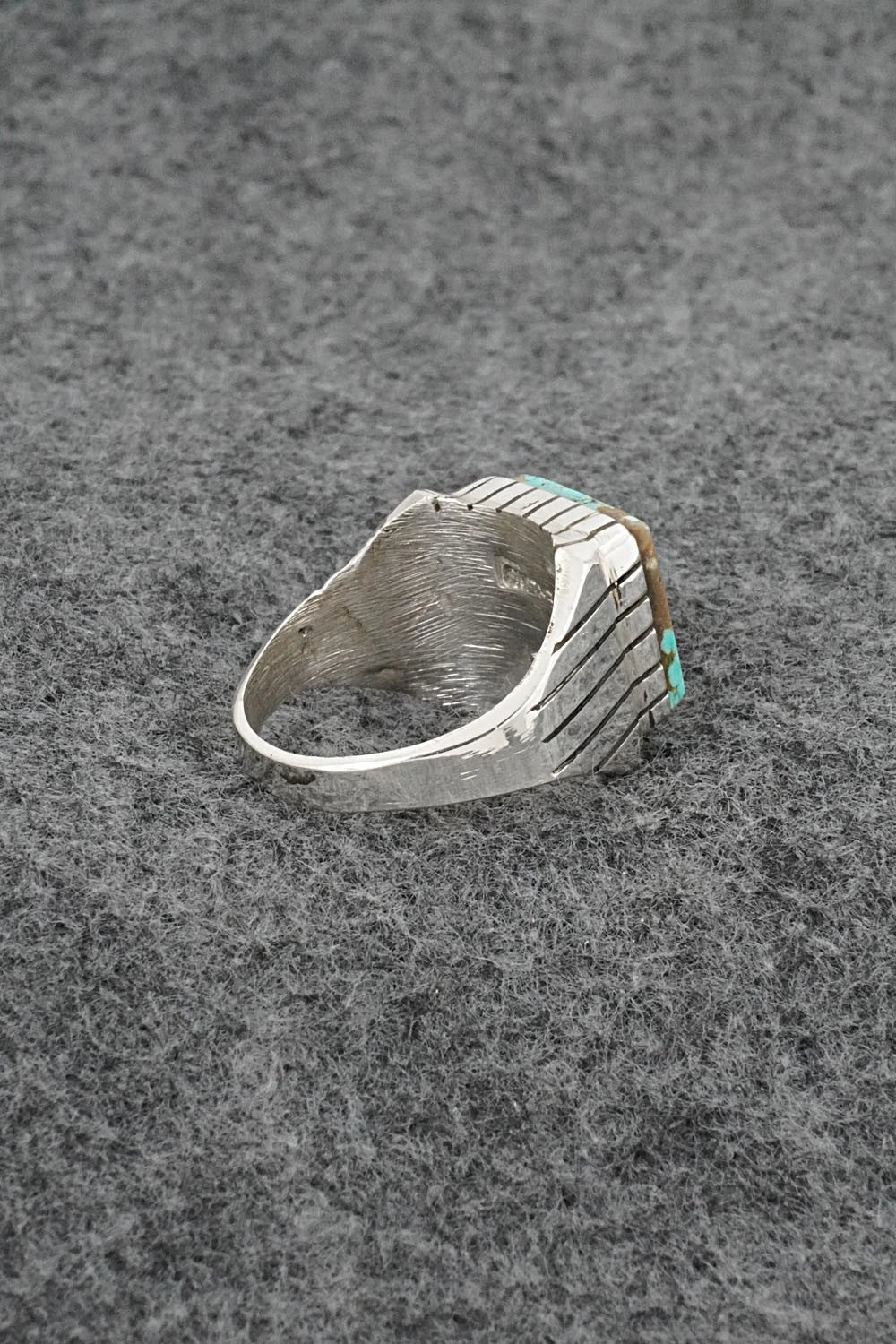 Turquoise & Sterling Silver Ring - Trevor Jack - Size 9.5