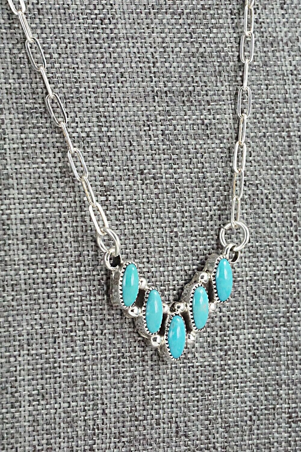 Turquoise & Sterling Silver Necklace - Anna Spencer