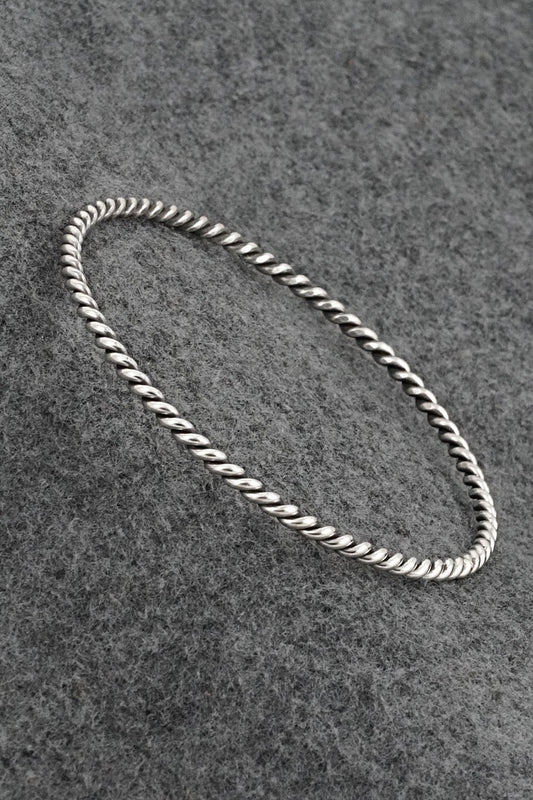 Sterling Silver Bangle Bracelet - Elaine Tahe