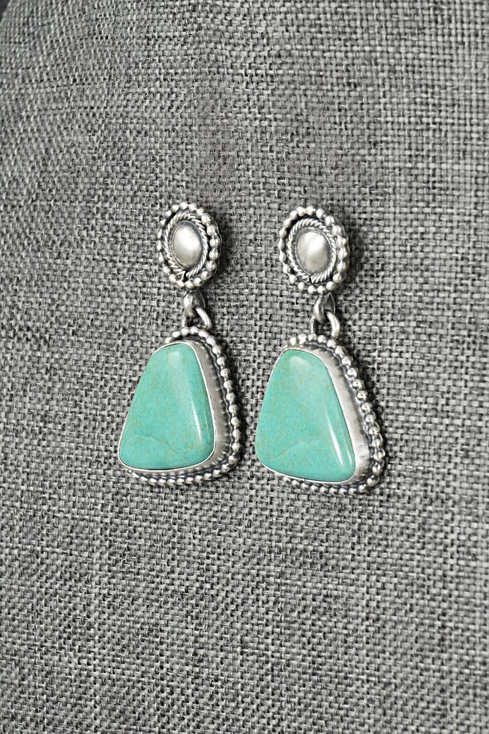 Turquoise & Sterling Silver Earrings - Darrin Livingston