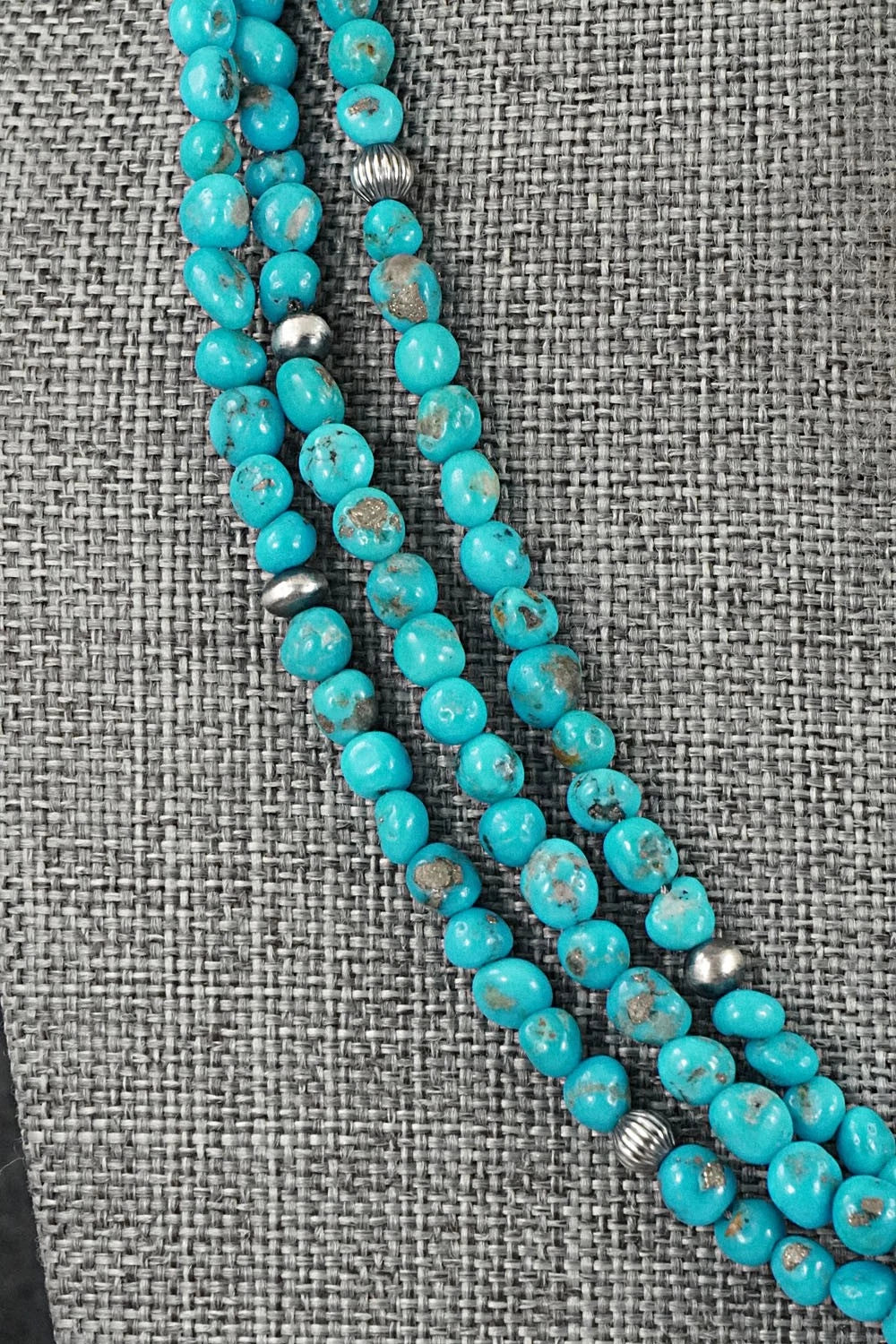 Turquoise & Sterling Silver Necklace - Theresa Skeets