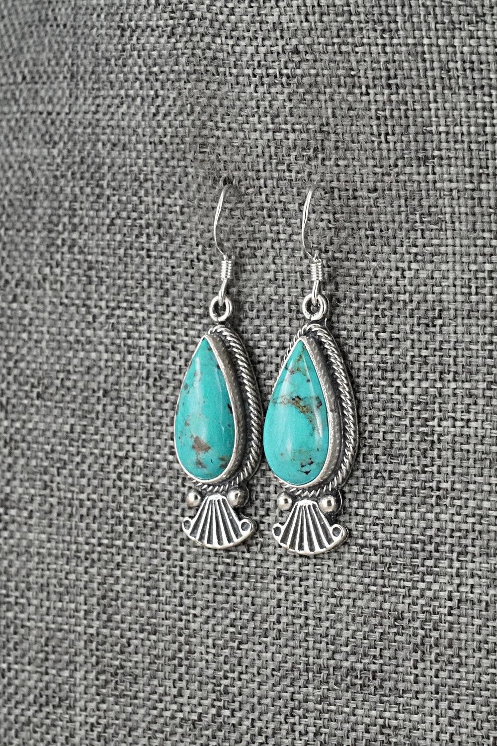 Turquoise & Sterling Silver Earrings - Verley Betone