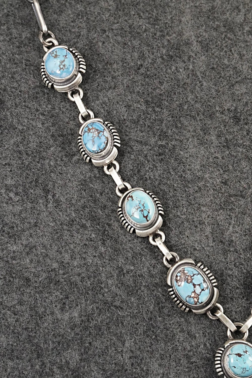 Turquoise & Sterling Silver Necklace and Earrings Set - Mark Yazzie