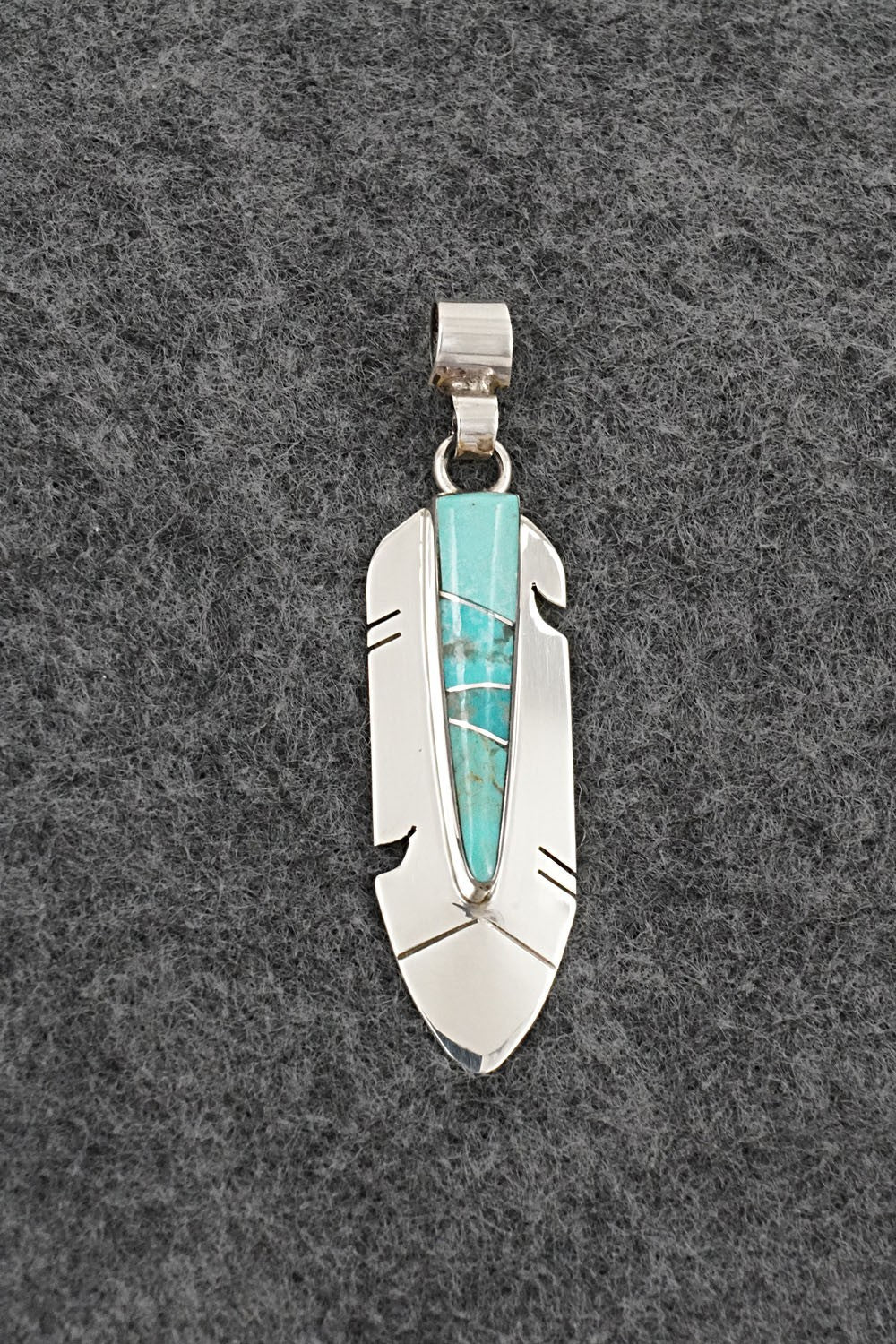 Turquoise & Sterling Silver Pendant - Marilyn Yazzie