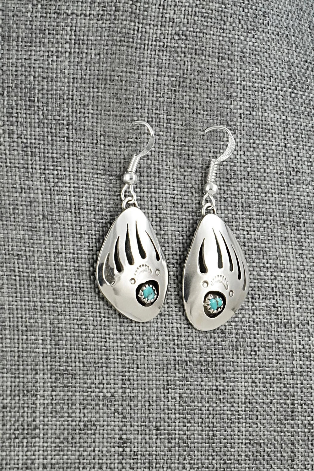 Turquoise & Sterling Silver Earrings - Ervin Begay