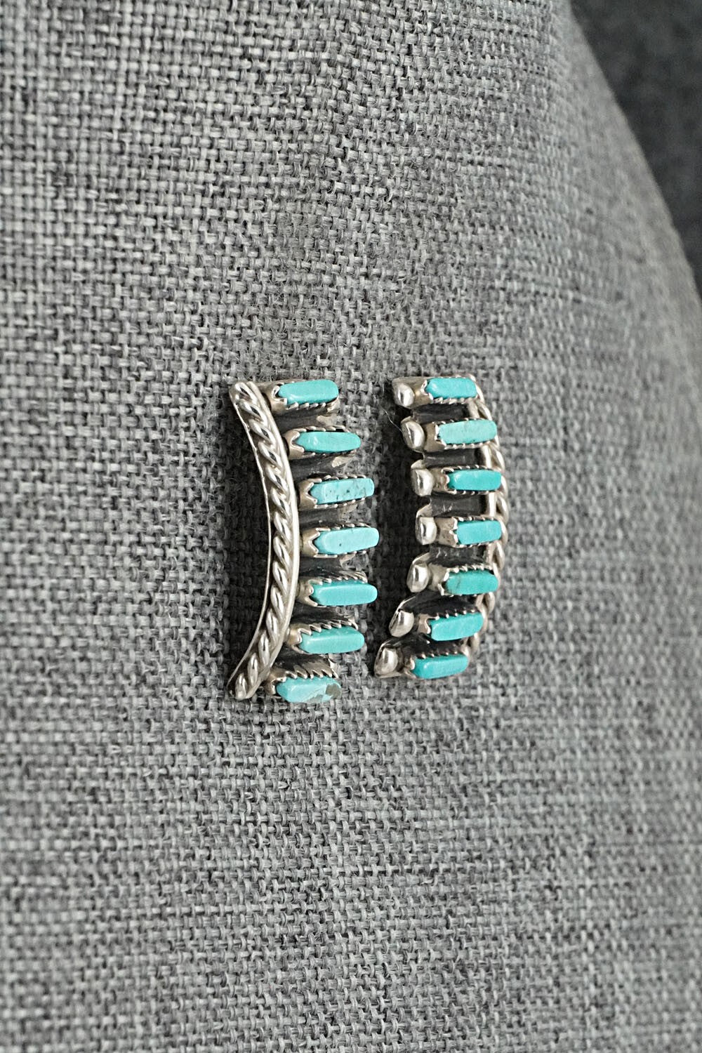Turquoise & Sterling Silver Earrings - Charlie John