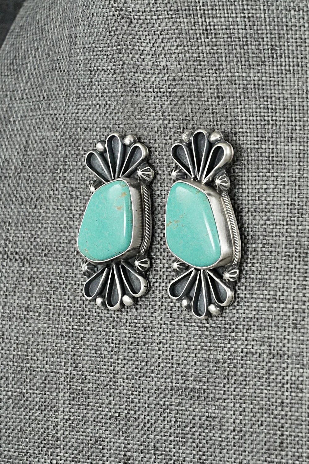 Turquoise & Sterling Silver Earrings - Bobby Johnson