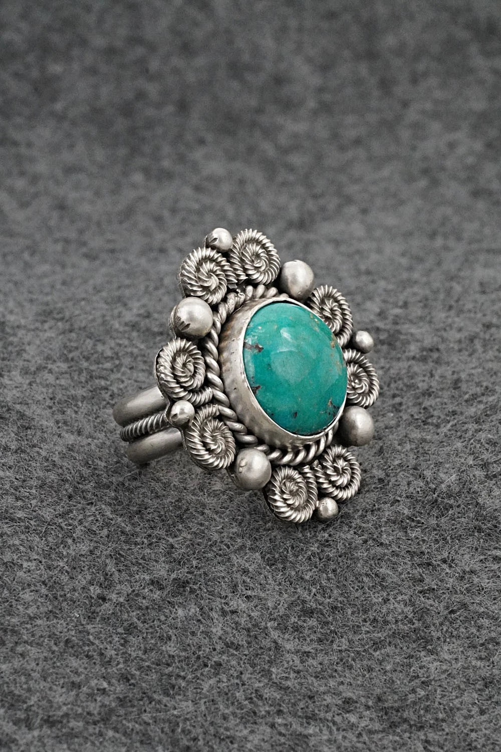 Turquoise & Sterling Silver Ring - Michael Calladitto - Size 7
