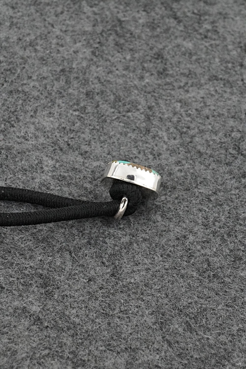 Turquoise & Sterling Silver Hair Tie - Jolene Begay