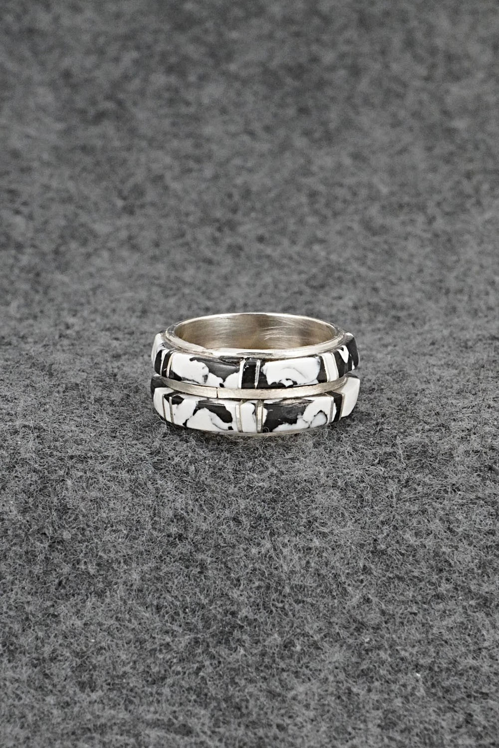 White Buffalo & Sterling Silver Ring - Terrance Panteah - Size 9