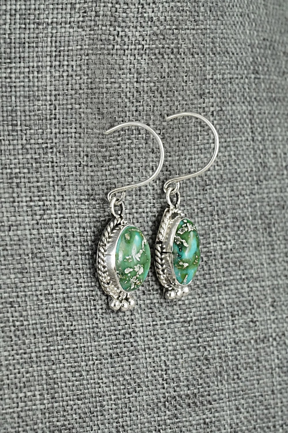 Turquoise & Sterling Silver Earrings - Rosemary Saunders