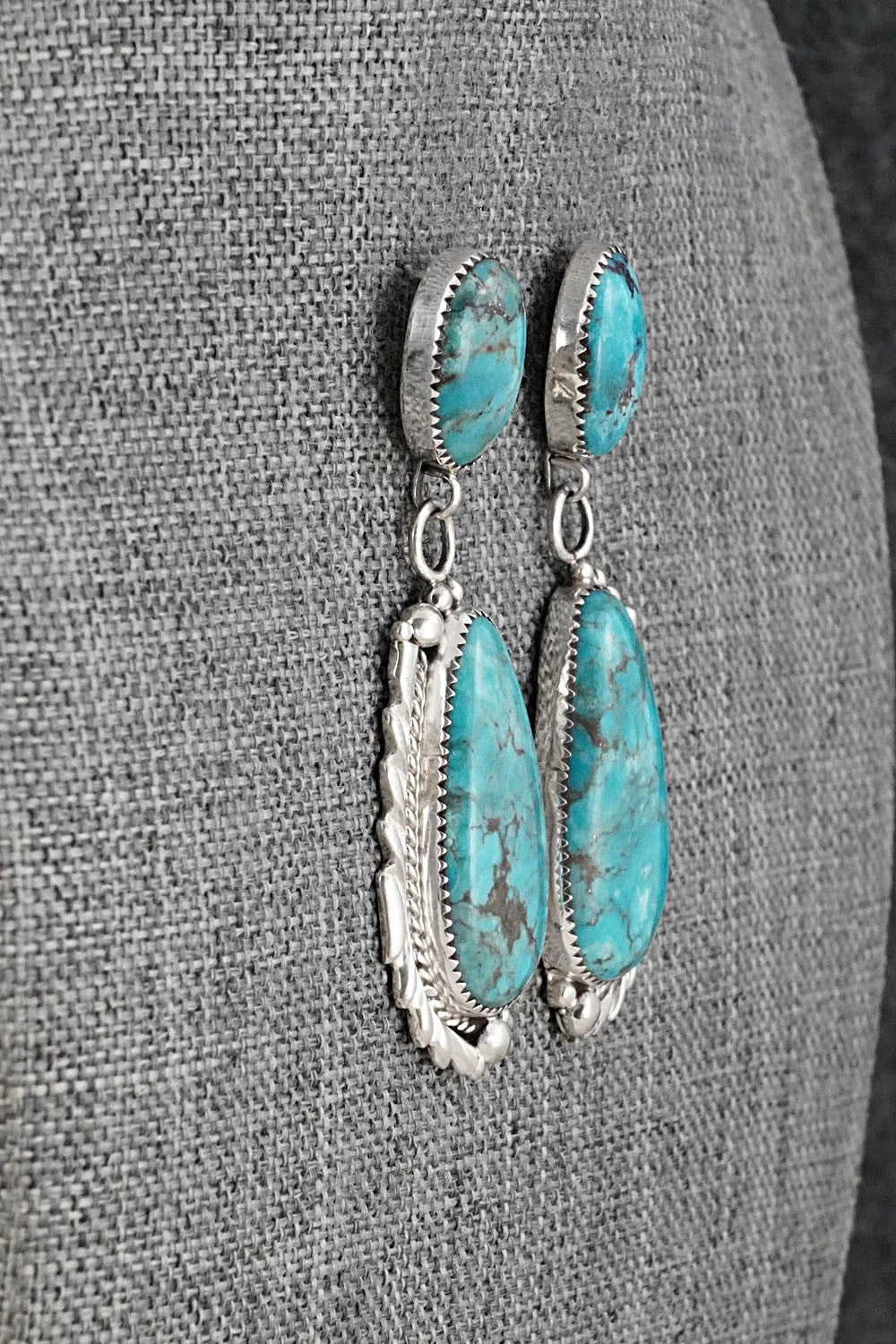 Turquoise & Sterling Silver Earrings - Anthony Brown