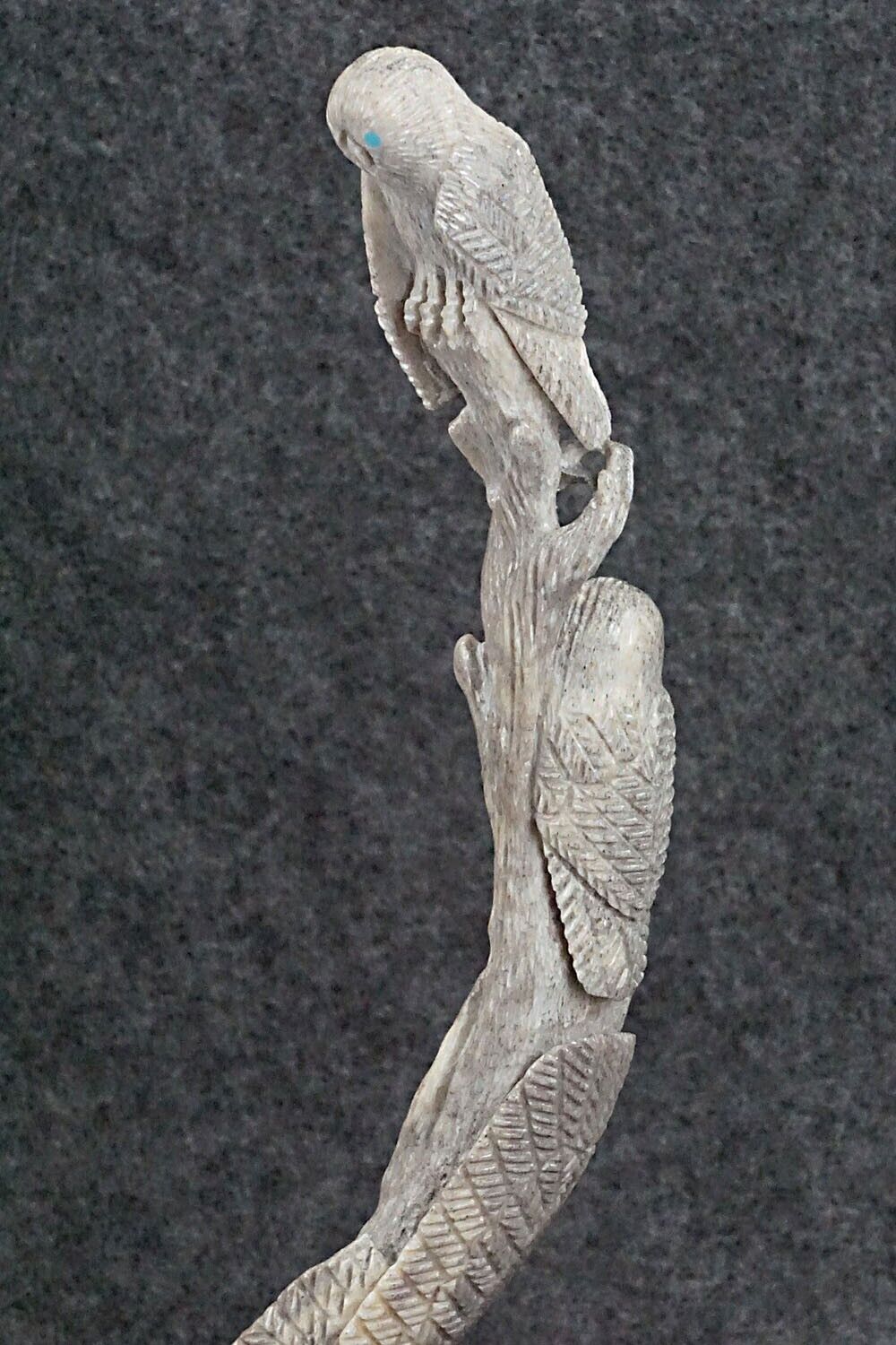 Owls Nesting Zuni Fetish Carving - Destry Siutza
