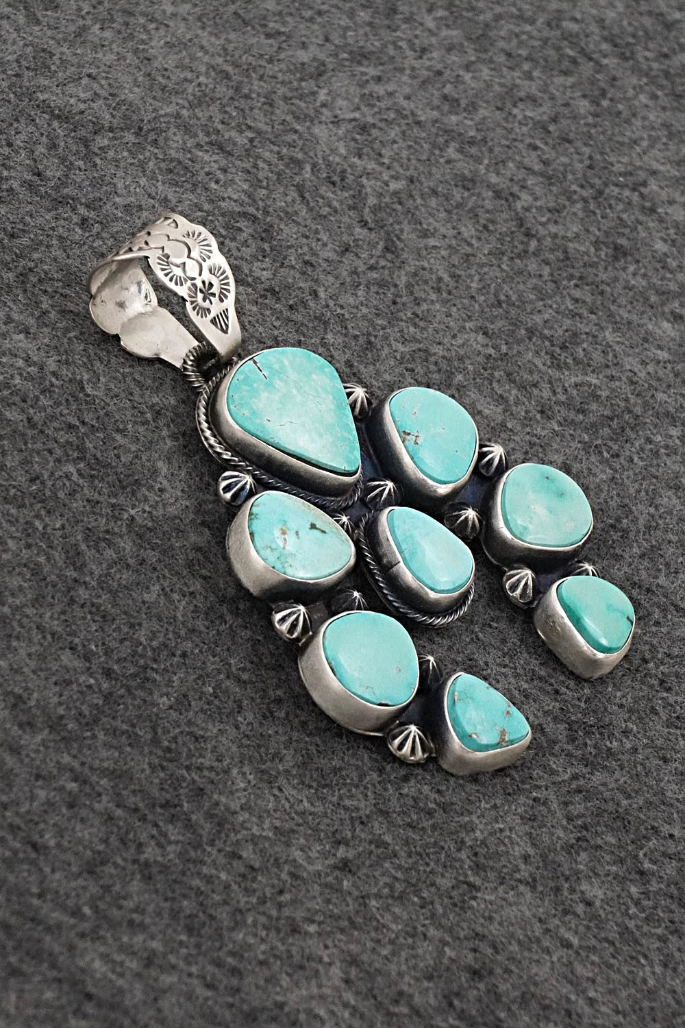 Turquoise & Sterling Silver Pendant - Darrin Livingston