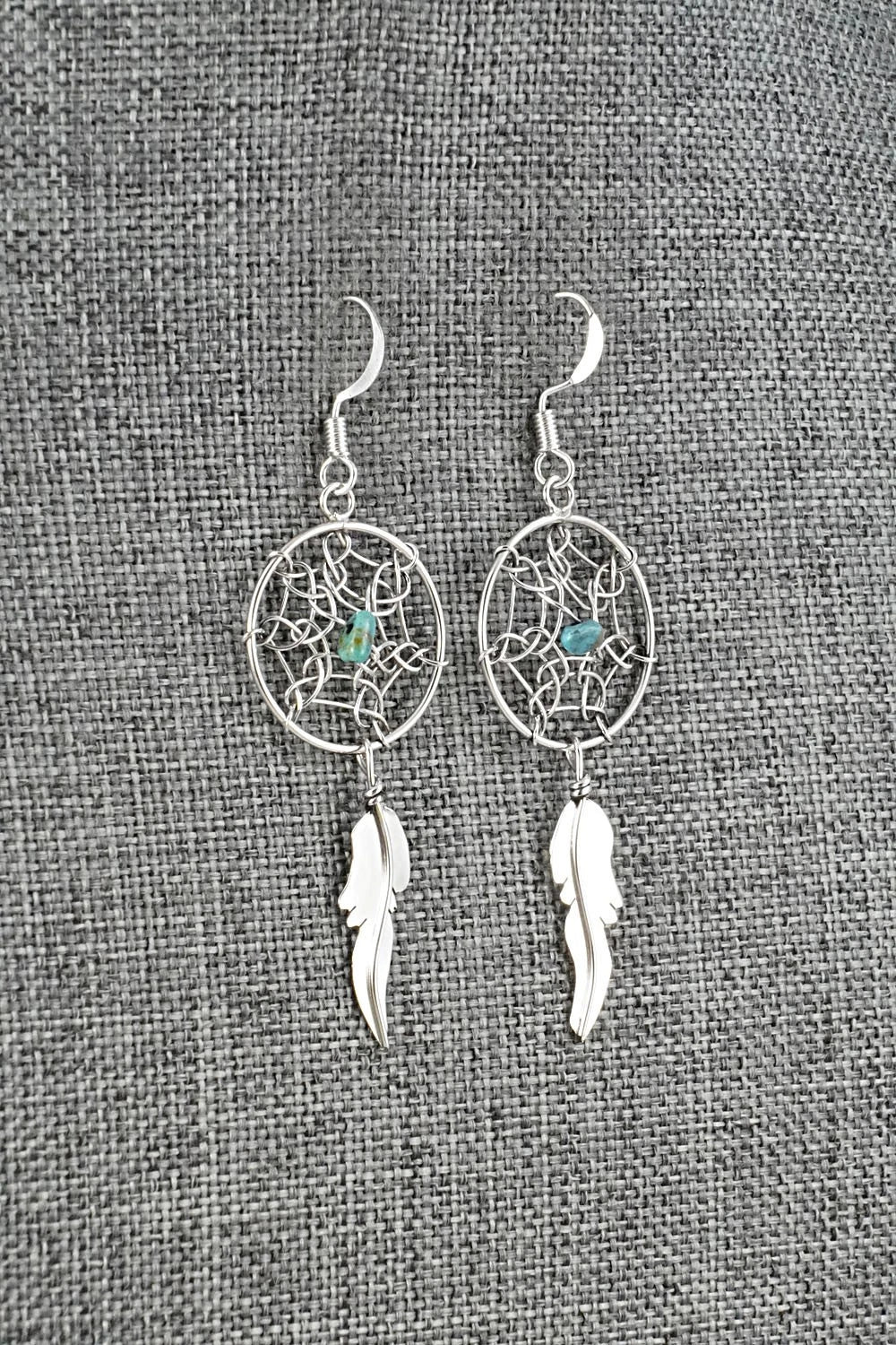 Turquoise & Sterling Silver Earrings - Lorenzo Arviso