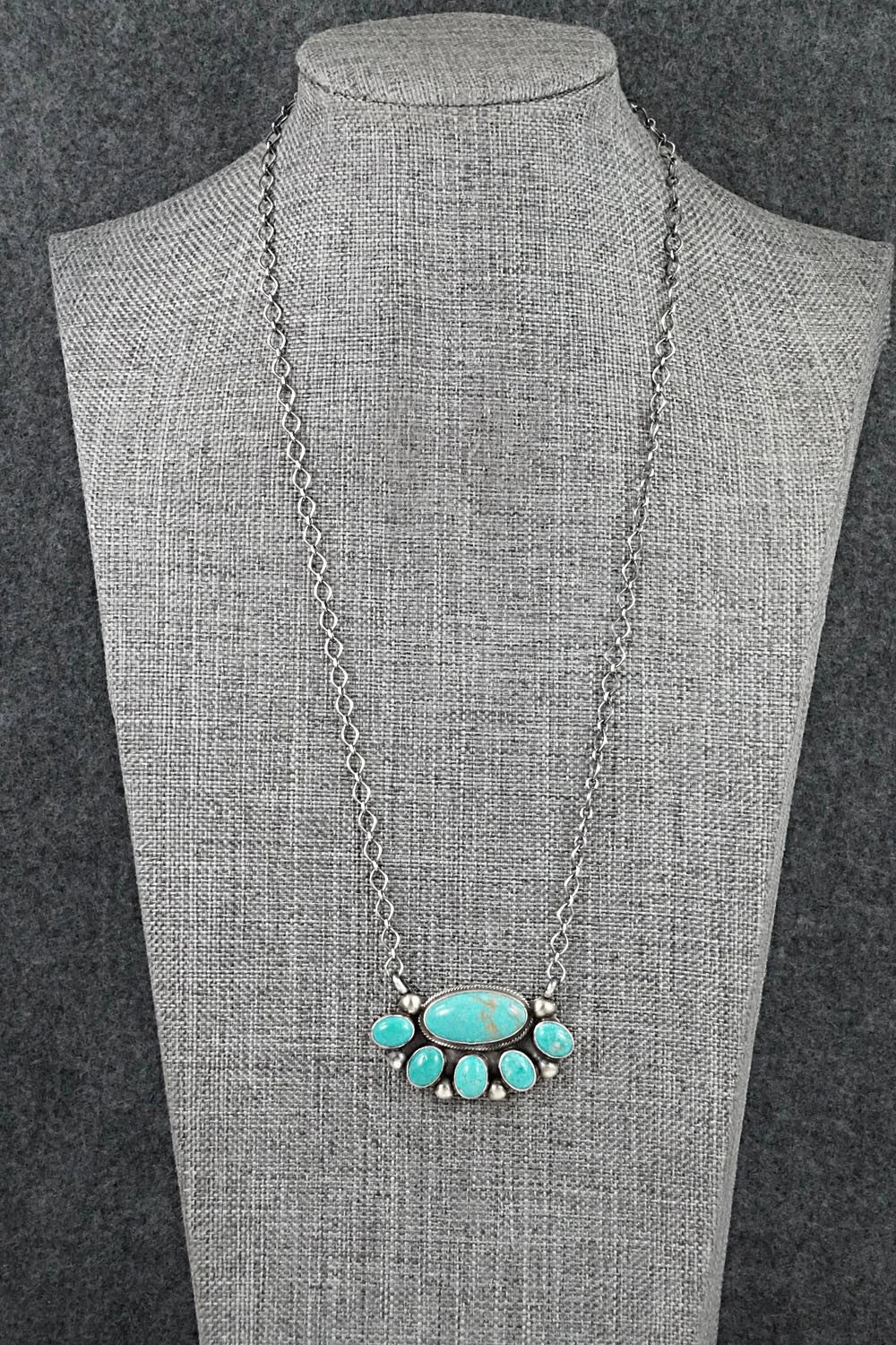 Turquoise & Sterling Silver Necklace - Kathleen Livingston