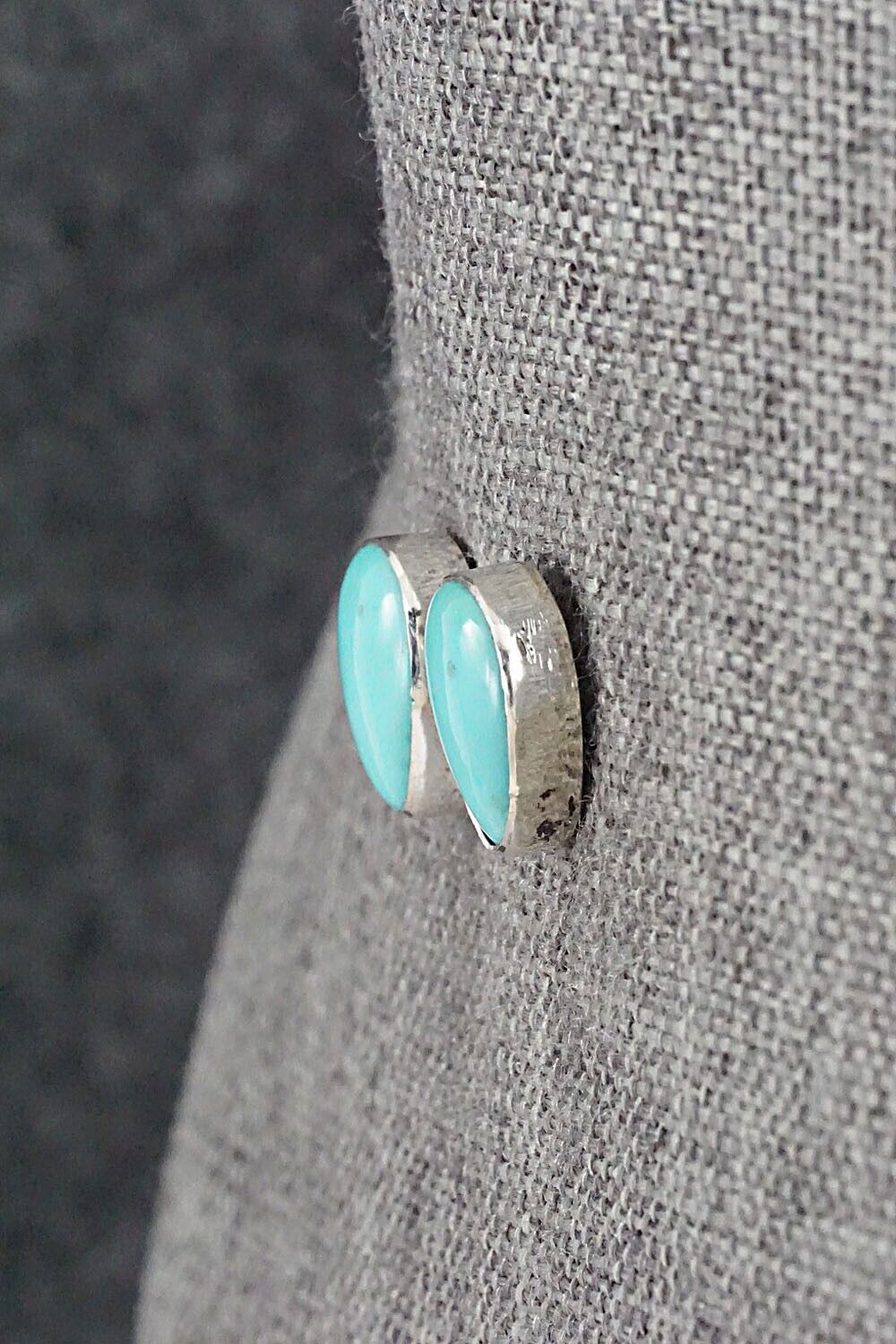 Turquoise & Sterling Silver Earrings - Marco Begaye