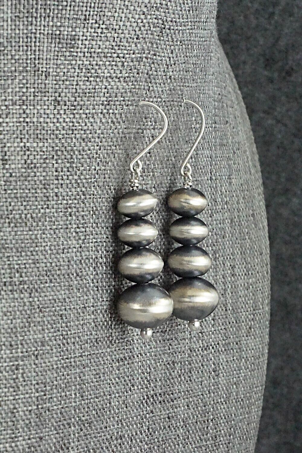 Sterling Silver Navajo Pearl Earrings - Bryannen Halwood