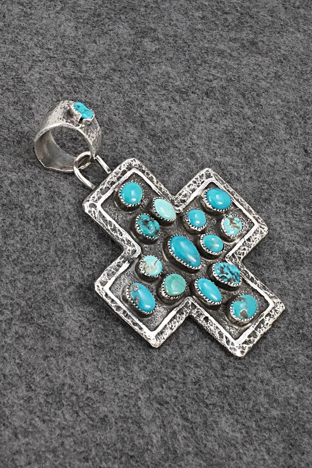 Turquoise & Sterling Silver Pendant - Delbert Arviso