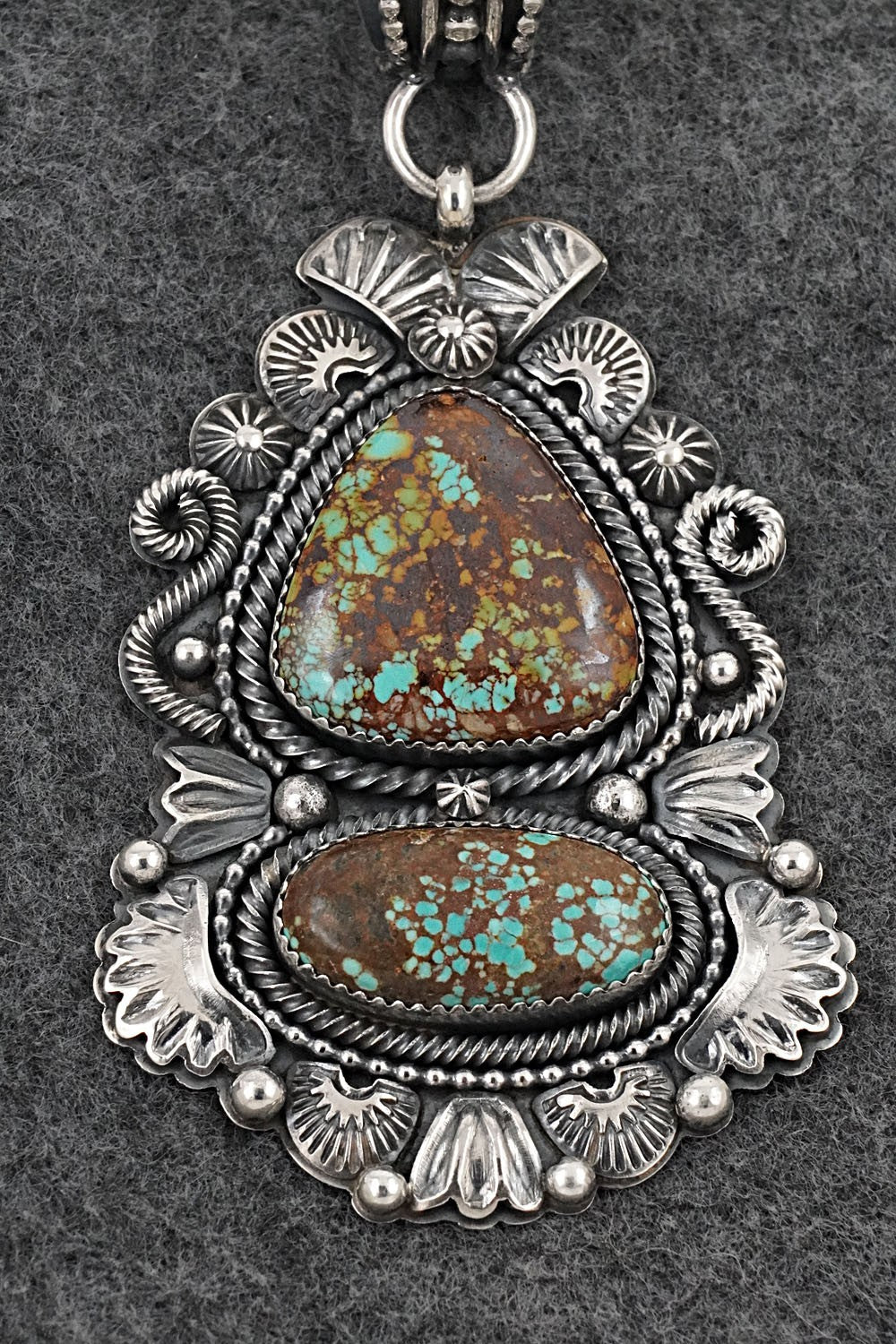 Turquoise & Sterling Silver Pendant - Braxton Parkett