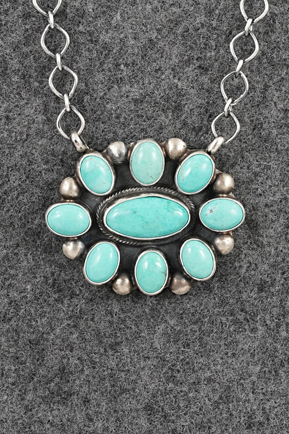 Turquoise & Sterling Silver Necklace - Kathleen Livingston