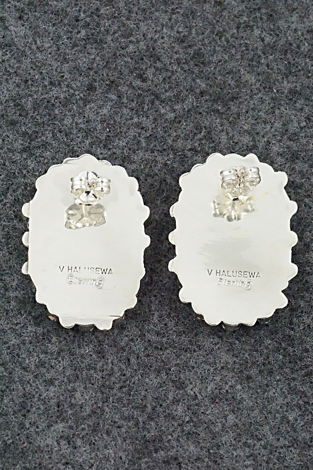 Turquoise & Sterling Silver Earrings - Vera Halusewa